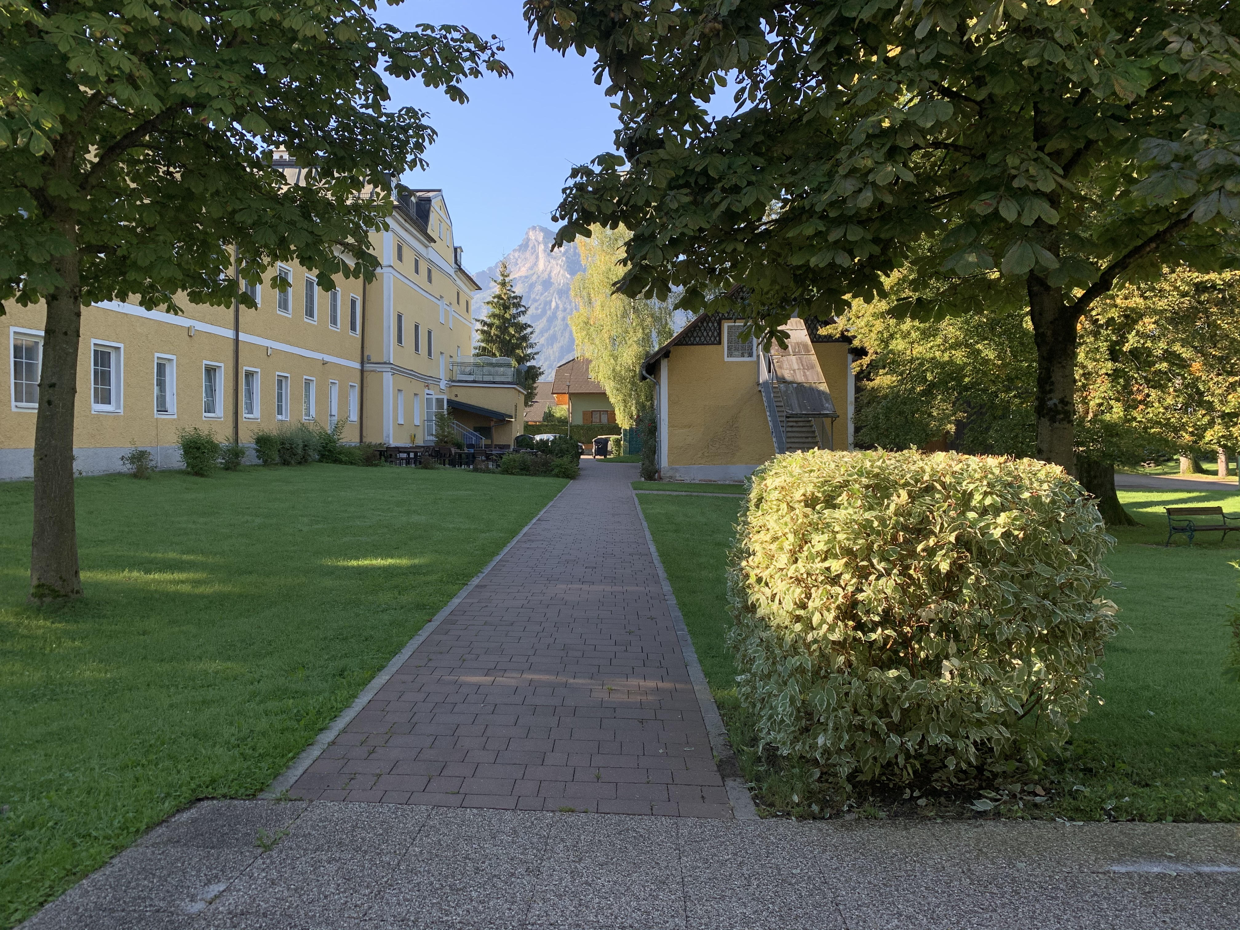 AIS Salzburg campus buildings and garden, supplied by the school