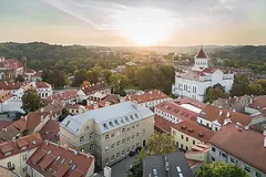 Vilnius International School campus buildings, photographed in 2020